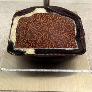 NWOT Myra Embossed Hairon Cosmetic Bag